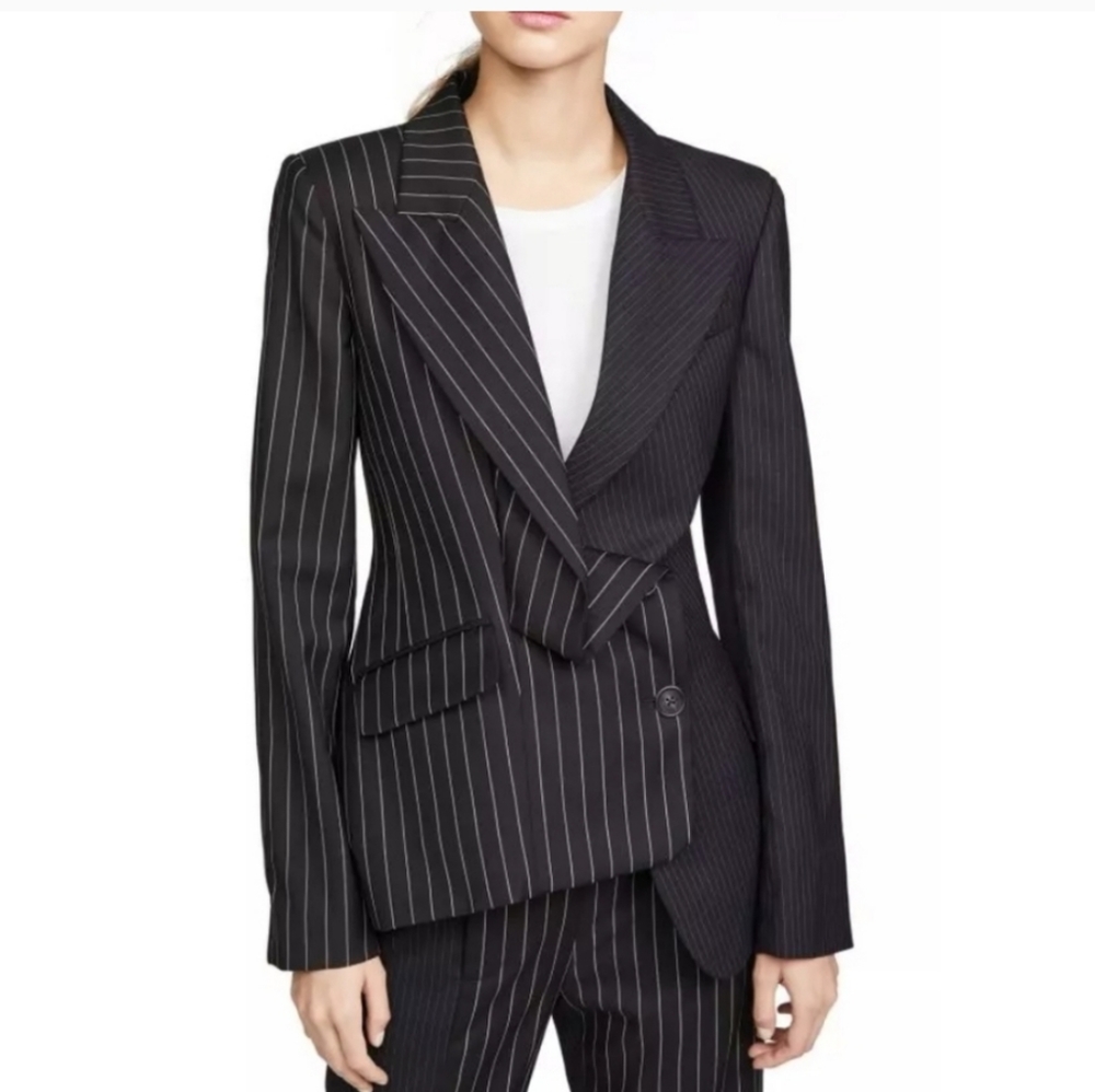 Nwot Monse MET GALA Tomboy Farfetch two tone skinny corpcore pinstriped blazer 4